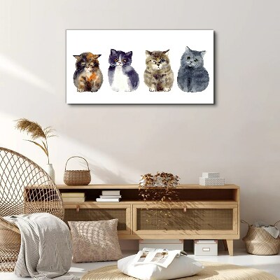 Watercolor cat portraits Canvas Wall art
