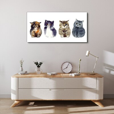 Watercolor cat portraits Canvas Wall art