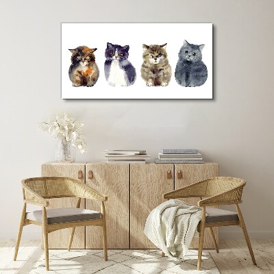 Watercolor cat portraits Canvas Wall art