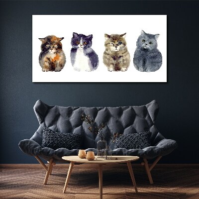 Watercolor cat portraits Canvas Wall art