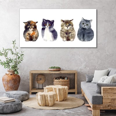 Watercolor cat portraits Canvas Wall art