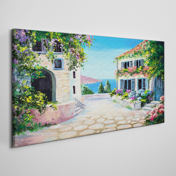 A charming seaside town Canvas print