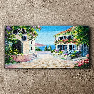 A charming seaside town Canvas print