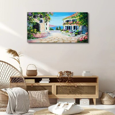 A charming seaside town Canvas print