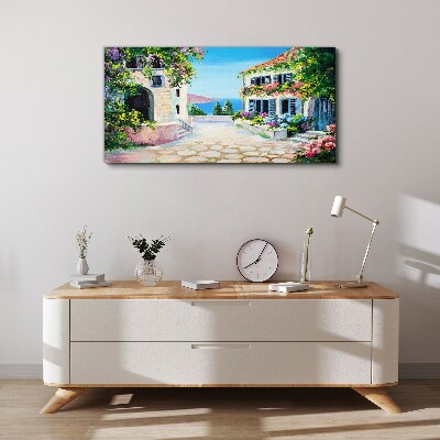 A charming seaside town Canvas print