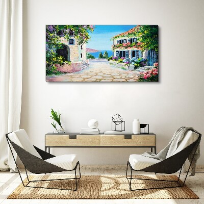 A charming seaside town Canvas print