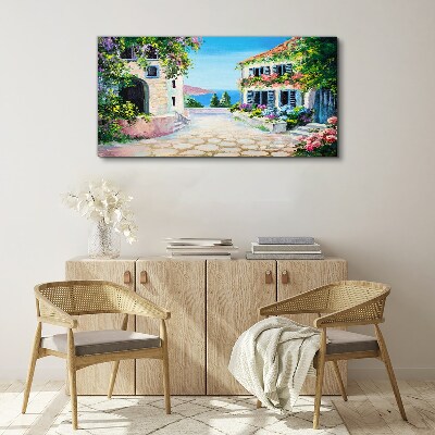 A charming seaside town Canvas print