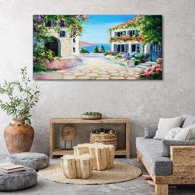 A charming seaside town Canvas print