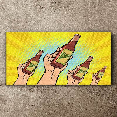 Abstraction beer drink comics Canvas Wall art