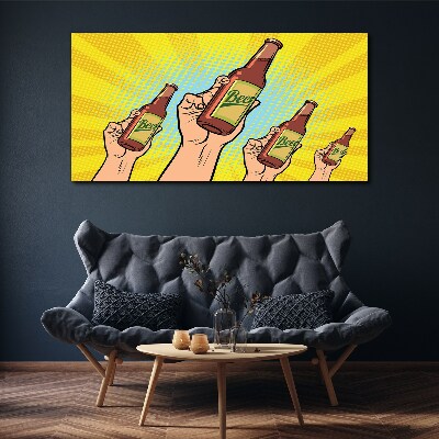 Abstraction beer drink comics Canvas Wall art