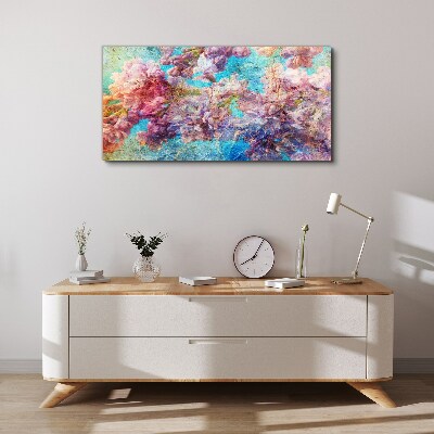 Floral landscape in pastel shades Canvas print