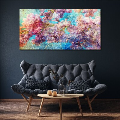 Floral landscape in pastel shades Canvas print