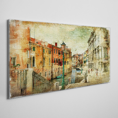 Venice in pastel shades Canvas print