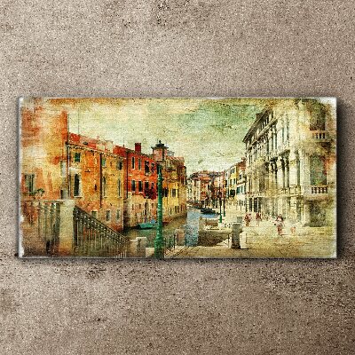 Venice in pastel shades Canvas print