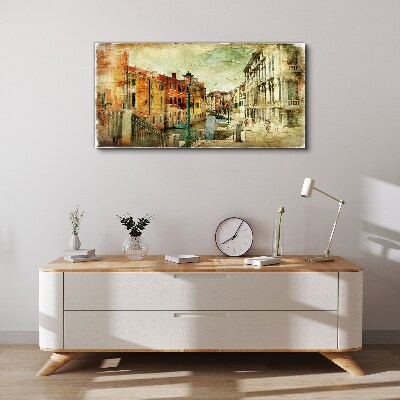 Venice in pastel shades Canvas print