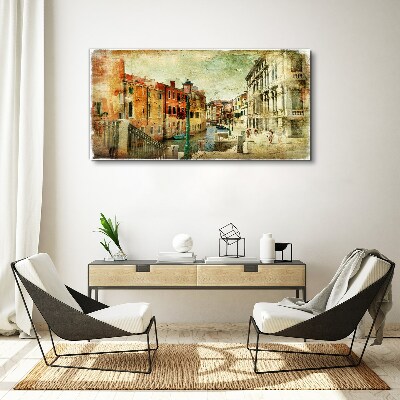 Venice in pastel shades Canvas print