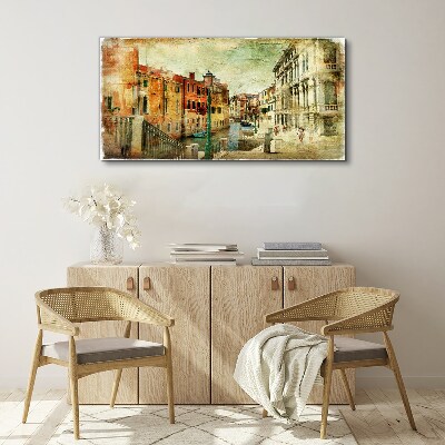 Venice in pastel shades Canvas print