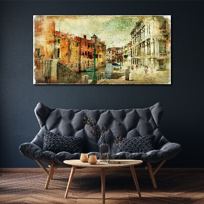 Venice in pastel shades Canvas print