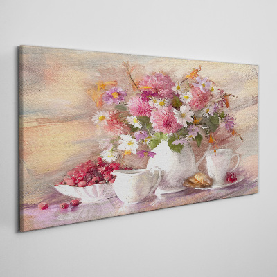 Floral arrangement on the table Canvas Wall art