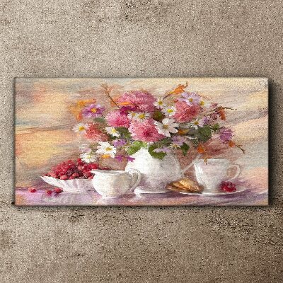 Floral arrangement on the table Canvas Wall art