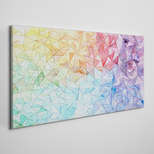 Colorful triangle mosaic Canvas print