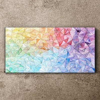 Colorful triangle mosaic Canvas print