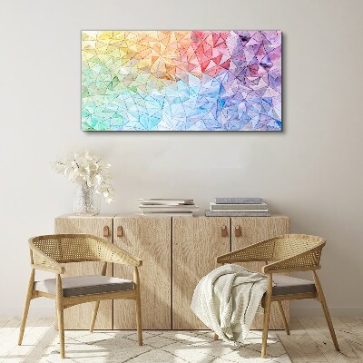 Colorful triangle mosaic Canvas print