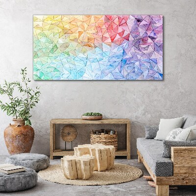 Colorful triangle mosaic Canvas print
