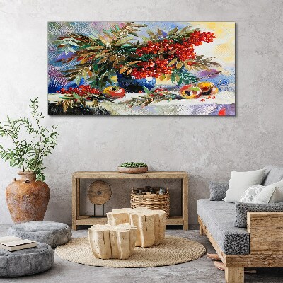 Abstract flowers fruits Canvas Wall art