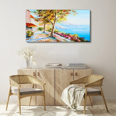 Summer seaside scenery Canvas print