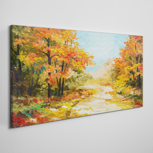 Autumn alley Canvas print