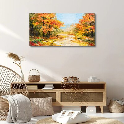 Autumn alley Canvas print
