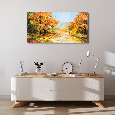 Autumn alley Canvas print