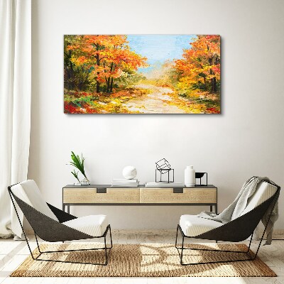 Autumn alley Canvas print