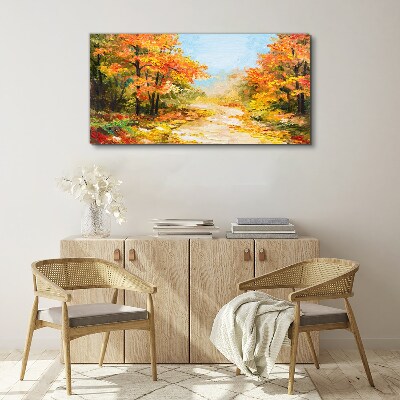 Autumn alley Canvas print
