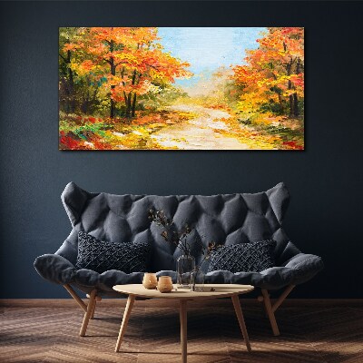 Autumn alley Canvas print