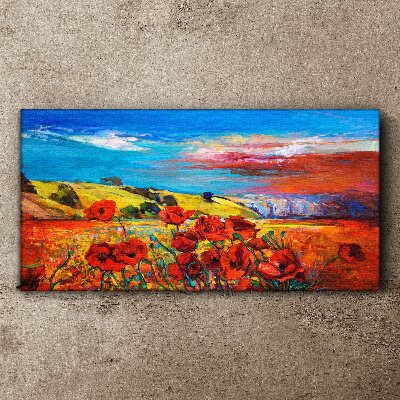 Flower fields in the summer sun Canvas print