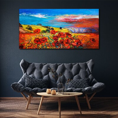 Flower fields in the summer sun Canvas print