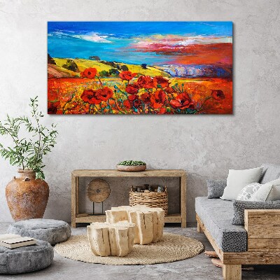 Flower fields in the summer sun Canvas print