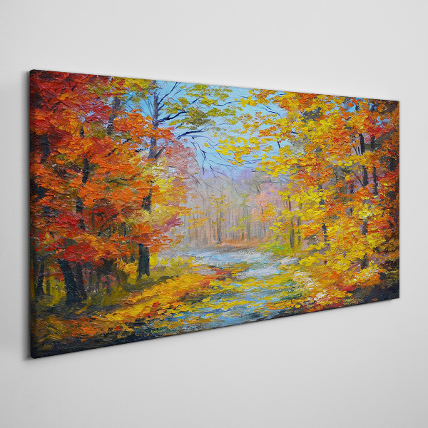 Autumn scenery in the forest Canvas print