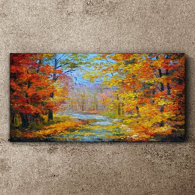 Autumn scenery in the forest Canvas print