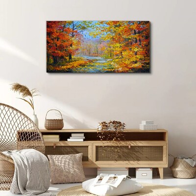 Autumn scenery in the forest Canvas print