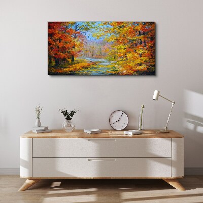 Autumn forest Canvas print