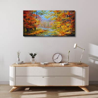 Autumn scenery in the forest Canvas print