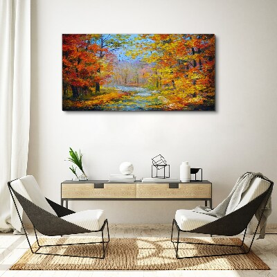 Autumn scenery in the forest Canvas print