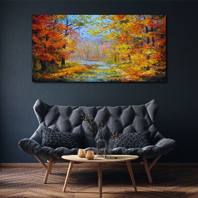 Autumn scenery in the forest Canvas print