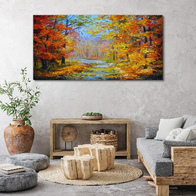 Autumn scenery in the forest Canvas print