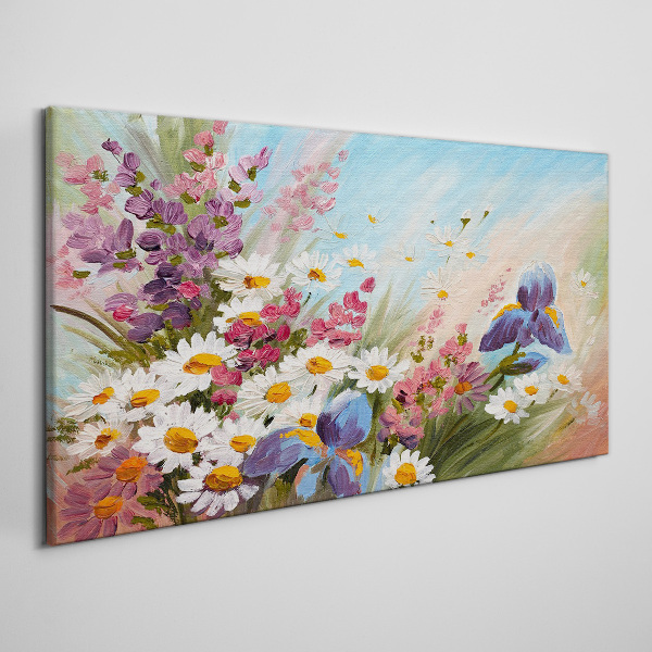 Spring bouquet of flowers in the sun Canvas print