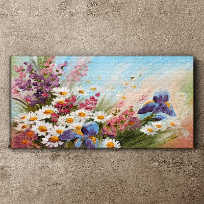 Spring bouquet of flowers in the sun Canvas print
