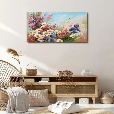 Spring bouquet of flowers in the sun Canvas print